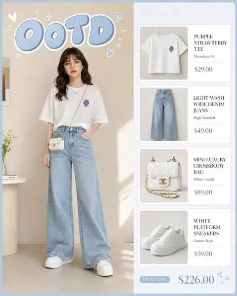 Korean street wear infographic