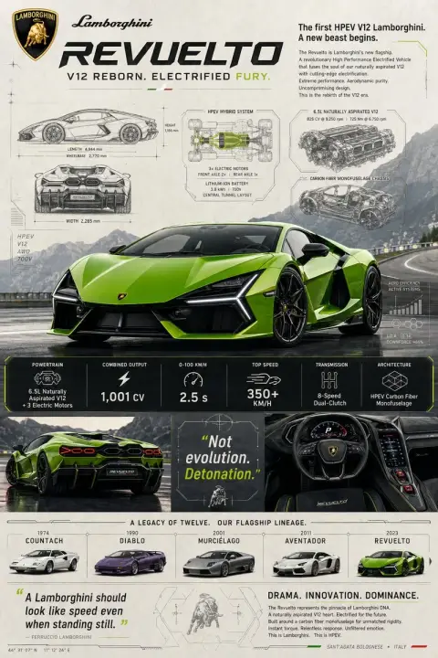 Lamborghini hybrid supercar collection poster