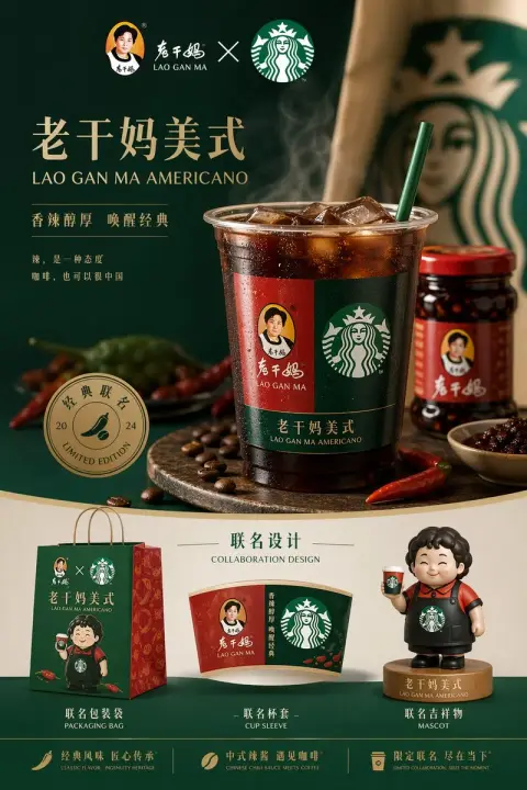 Laoganma Starbucks high-end co-branded operation chart