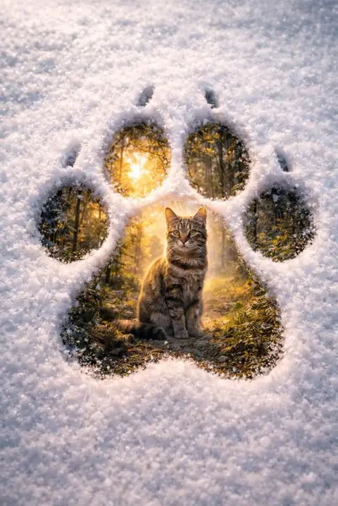 Leaving traces in the snow: the microscopic secrets in the footprints