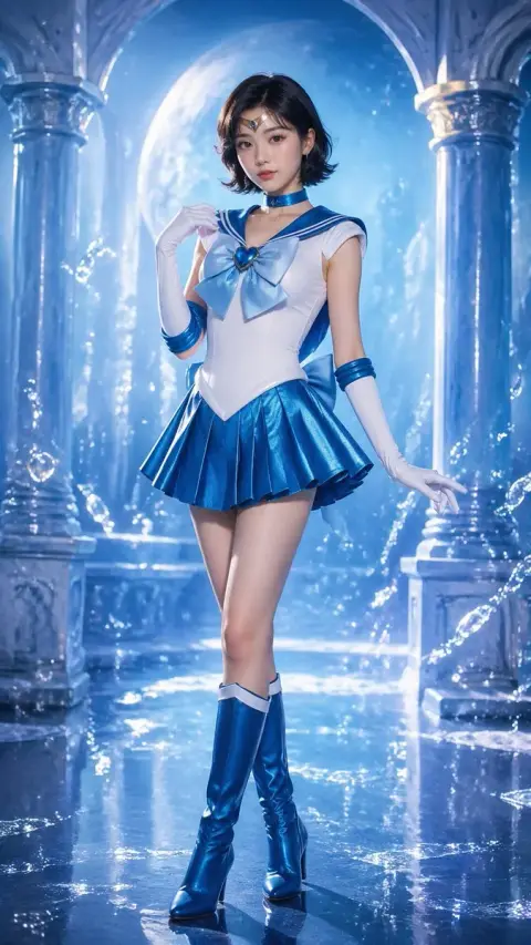 Live-action version of Sailor Moon Moonlight Fairy full body portrait