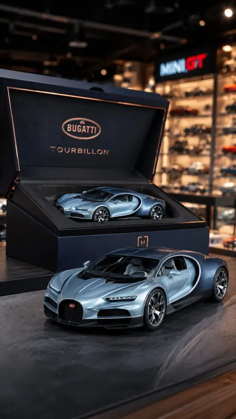 Luxurious alloy car model toy photography and exquisite gift box