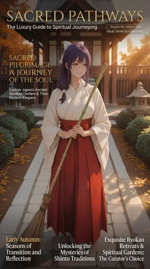 Luxurious autumn pilgrimage magazine layout