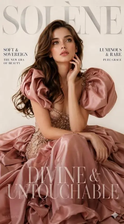 Luxurious couture rose satin cover