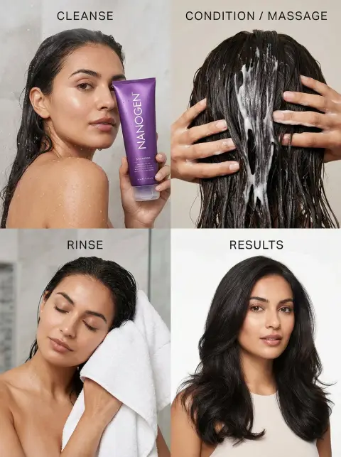 Luxurious four-square female hair care commercial blockbuster