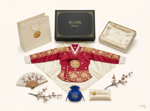 Luxurious Korean traditional craftsmanship perfect symmetry commercial photography