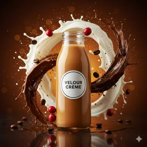 Luxurious latte advertising film with high speed collision