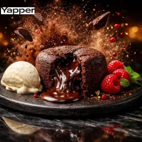 Luxurious lava chocolate bursts instantly
