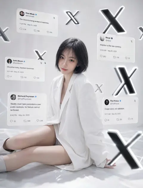 Luxurious minimalist creator social media portrait