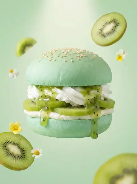 Luxurious Pastel Strawberry Dessert Burger