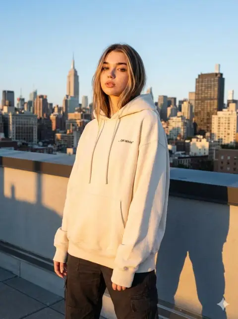 Luxurious street style on the sunset rooftop