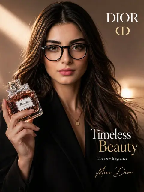Luxury beauty and fragrance advertising campaign