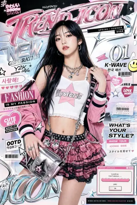 Luxury fashion poster for Asian women