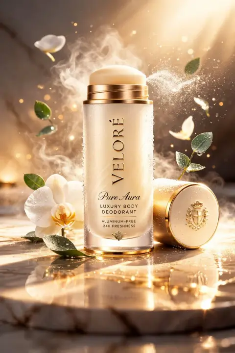Luxury fragrance deodorant spa aesthetic photography