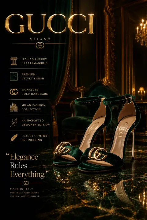 Luxury high heels fashion poster design