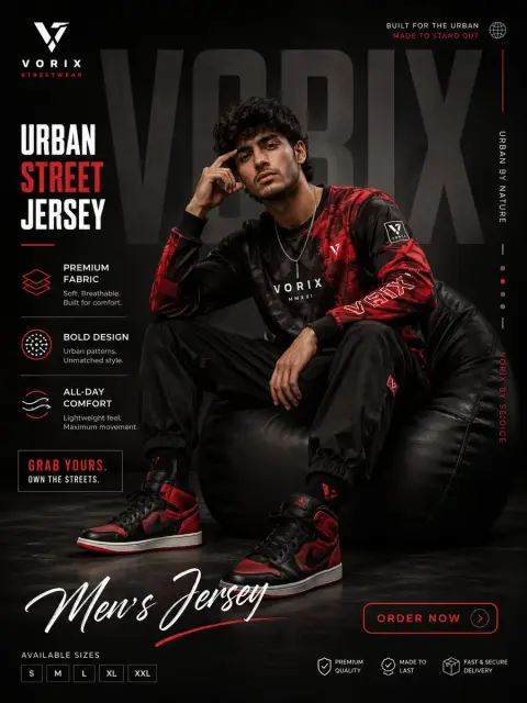 Luxury street style menswear poster