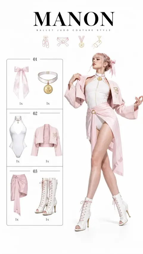 Manon fashionable ballet judo style cos outfit