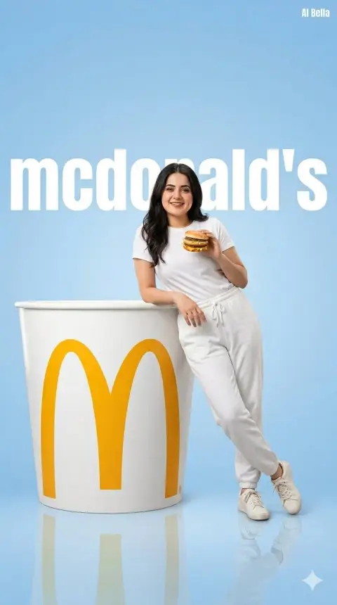 McDonald's minimalist fashion photography poster