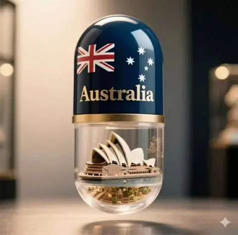 Microscopic White House in a glass capsule