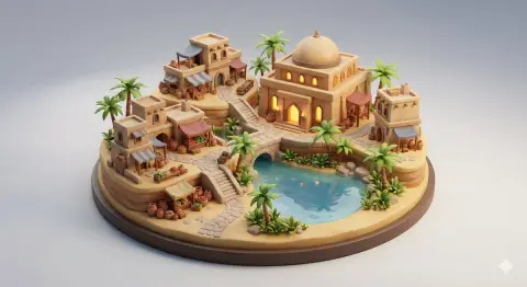 Miniature 3D model of Oasis Shopping Town