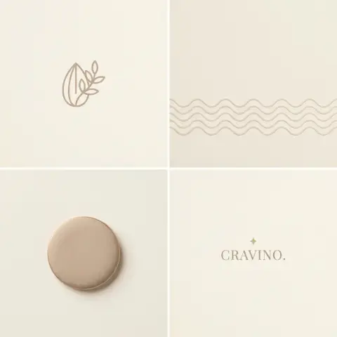 Minimalist abstract aesthetics with extreme white space
