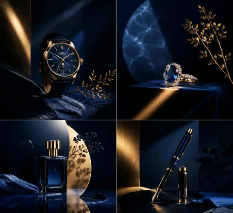 Minimalist advertising visuals for top international luxury brands