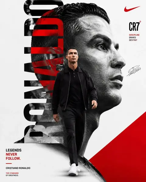 Minimalist all black clothing sports poster design