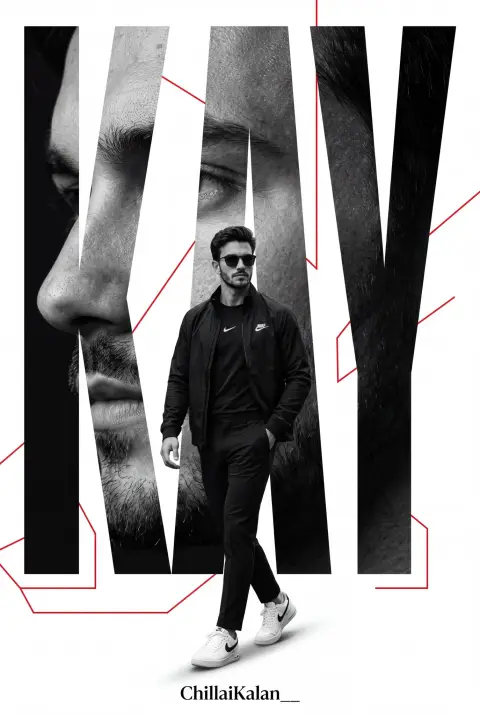 Minimalist high-end Nike sports style poster design