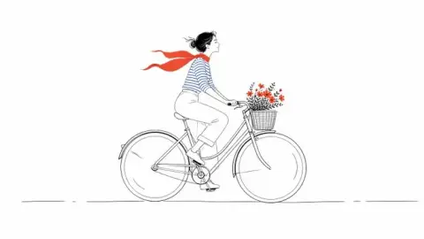 Minimalist lines and local bright color illustrations