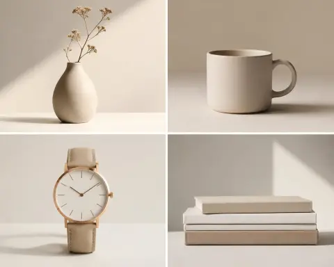Minimalist object prompts simple and elegant aesthetics