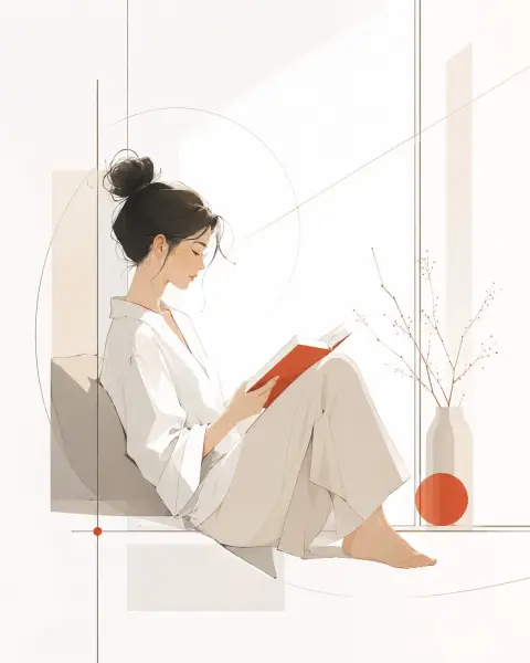 Modern minimalist magazine style advanced blank illustration prompt words
