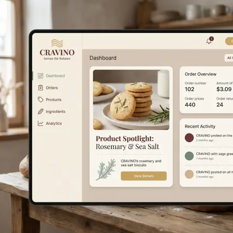 Modern SaaS platform’s atmospheric product interface