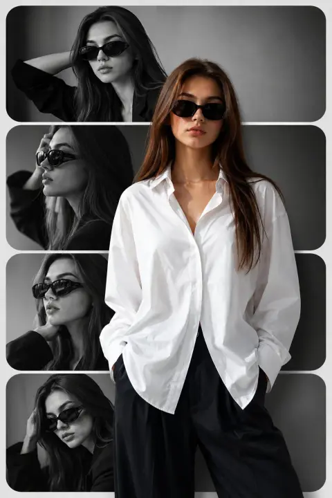 Modern stylish editorial collage poster design