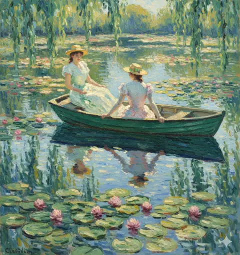 Monet's water lily boat
