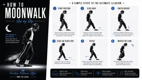 Moonwalk teaching poster design