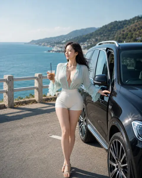 Movie-level photos of Japanese women’s lives on summer coastal roads