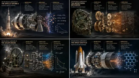Multi-scale panoramic rendering of well-known complex machinery