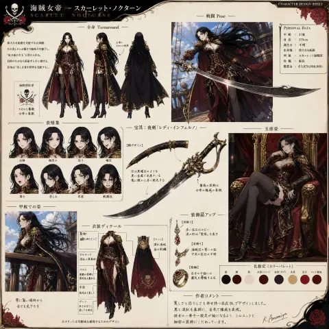 Mysterious Pirate Queen high-end anime character set collection