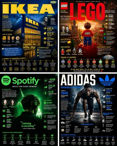 National Geographic style brand legend poster infographic