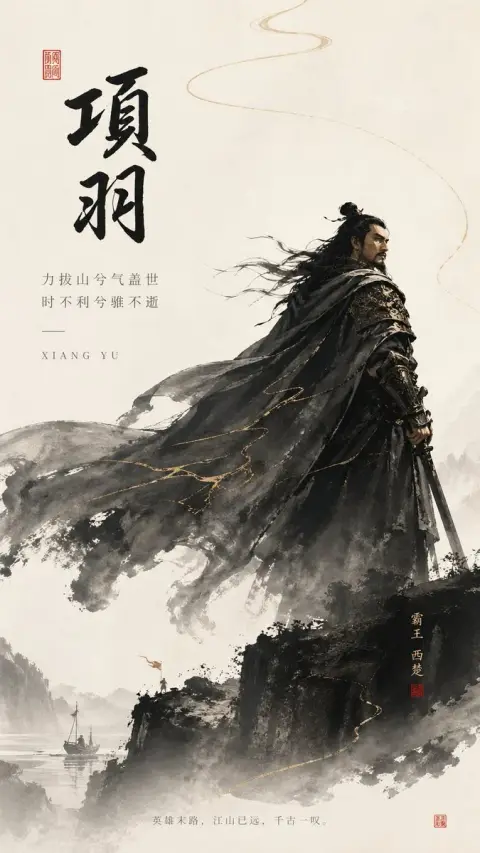 New Chinese style minimalist Xiang Yu poster design