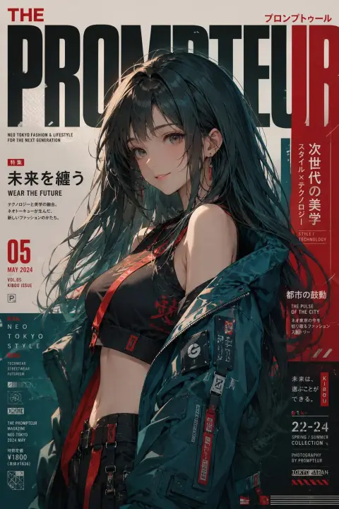 New Tokyo High Fashion Magazine Cover Animated Realism