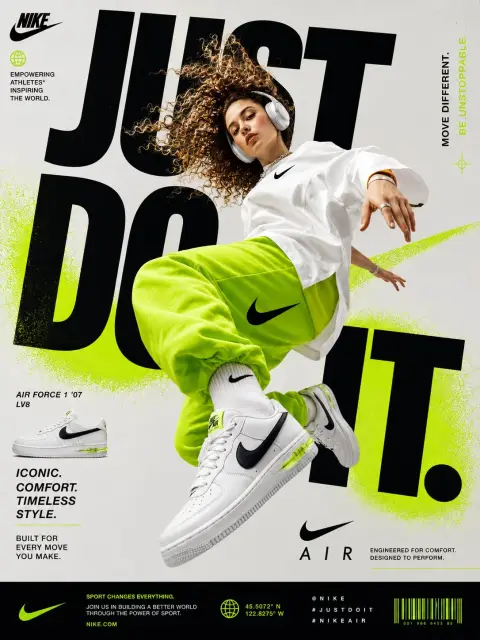 nike shoes advertising poster design