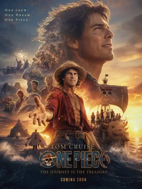 One Piece Double Exposure Emotional Movie Poster