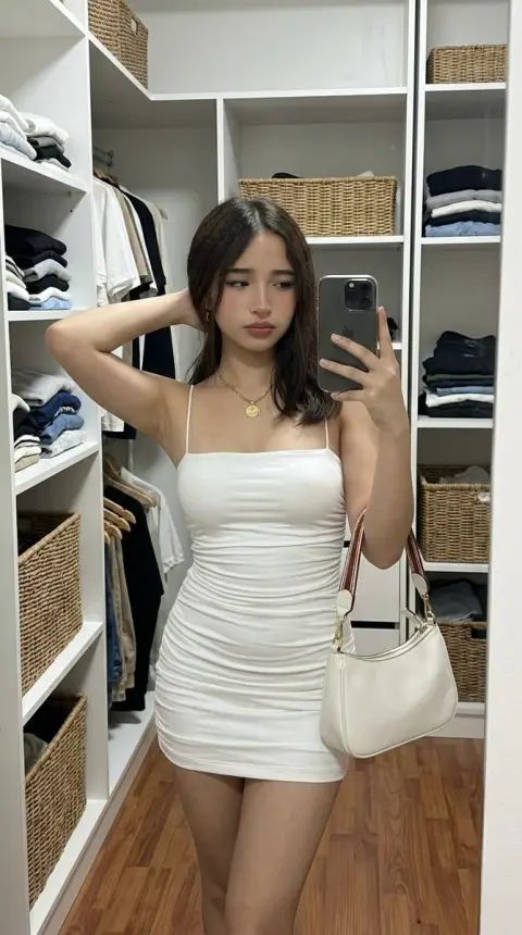 Perfect selfie in the ultimate original film style wardrobe