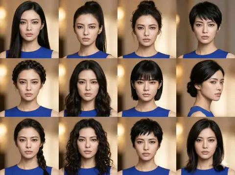 Photo Album of Changing Hairstyles and Makeup