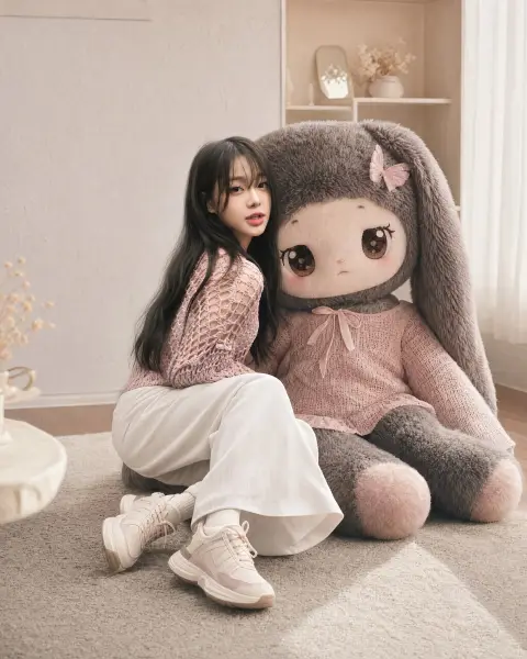 Photos of customized giant plush dolls related to character traits