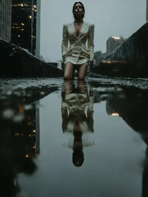 photoshoot in a rainy