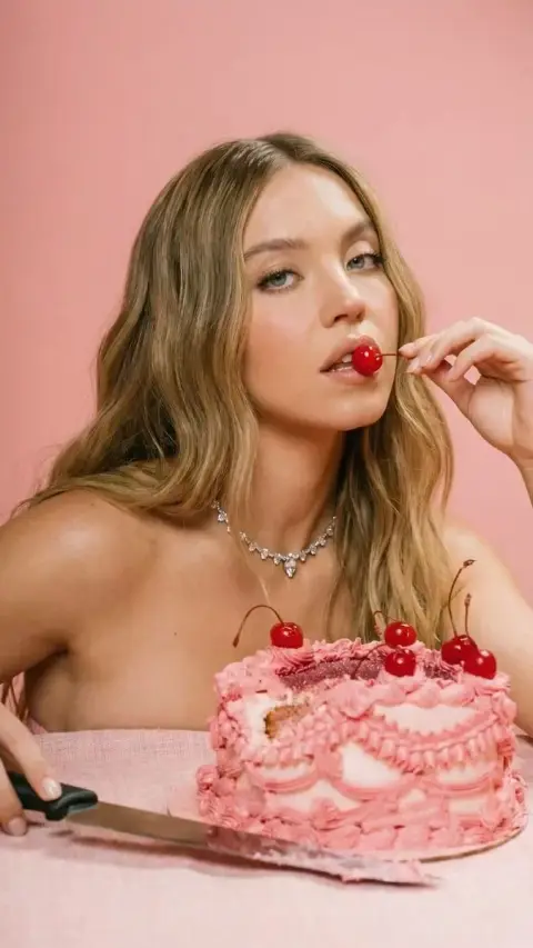 Pink girl heart romantic birthday portrait