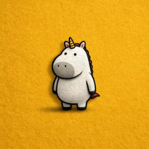 Pixar Unicorn on Yellow