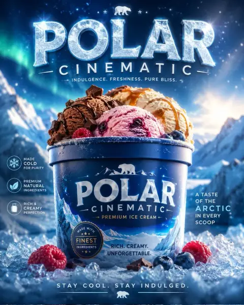 Polar cinema-style tempting ice cream commercial